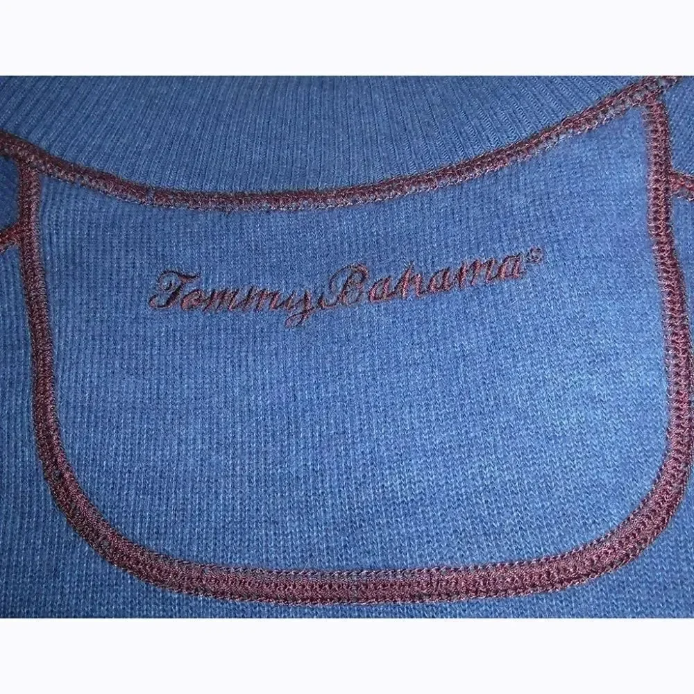 Tommy Bahama Reversible blue/maroon knit sweater
